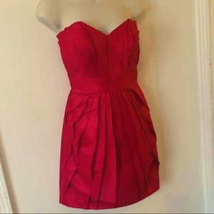 MAXANDCLEO red strapless evening dress! Worn ONCE!